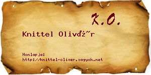 Knittel Olivér névjegykártya