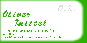 oliver knittel business card